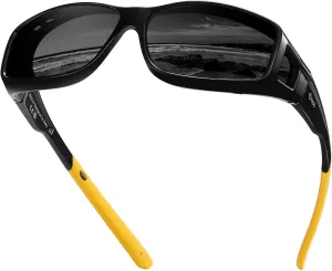 DUCO Fit Over Sunglasses for Men and Women Polarized UV400 Protection Wrap Around Driving Oversized Shades DC8968