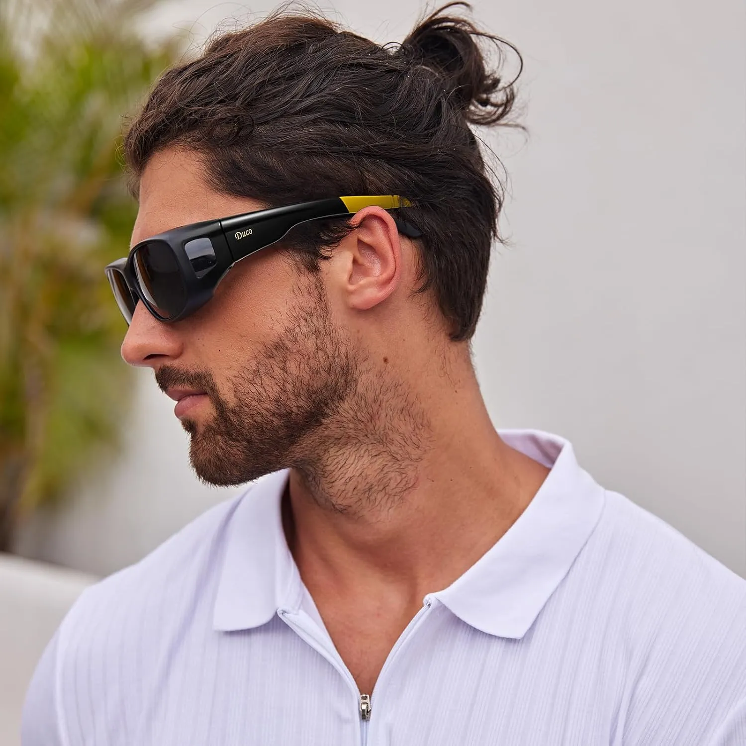 DUCO Fit Over Sunglasses for Men and Women Polarized UV400 Protection Wrap Around Driving Oversized Shades DC8968