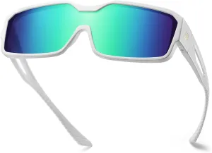 DUCO Sports Polarized Fit Over Sunglasses for Men Women Wrap Around Wear Over Glasses for Cycling Fishing DC8868