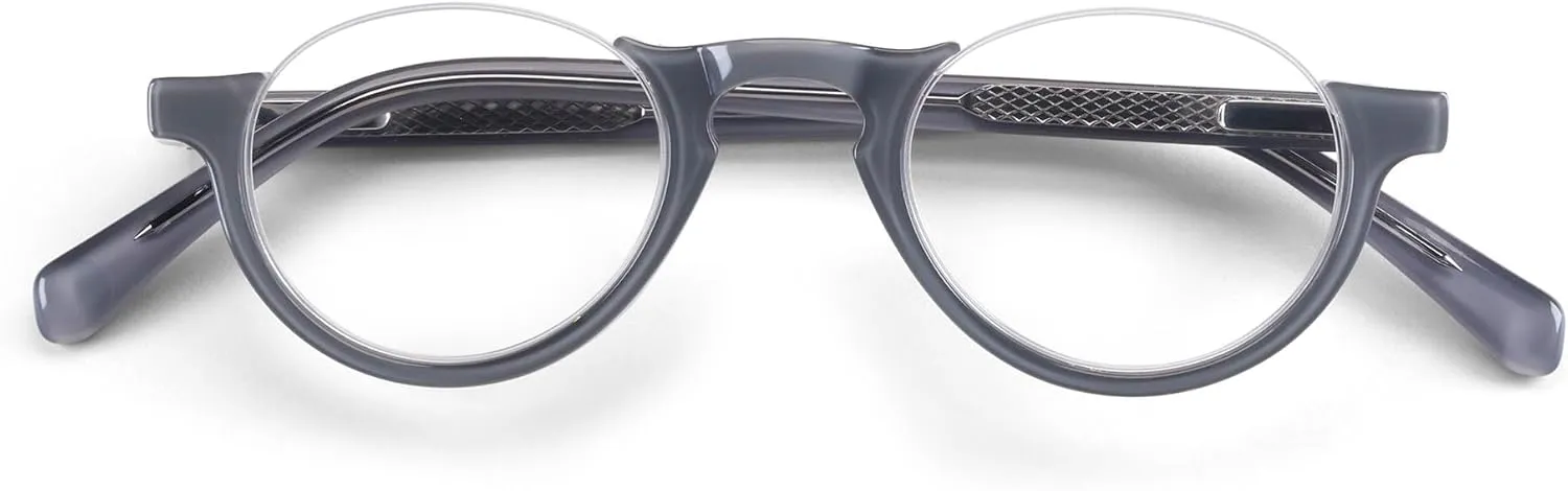 eyebobs - Vice Chair | Premium Reading Glasses for Men and Women | Half Rim Frame for Narrow Faces | Available in 0.0x - 4.0x
