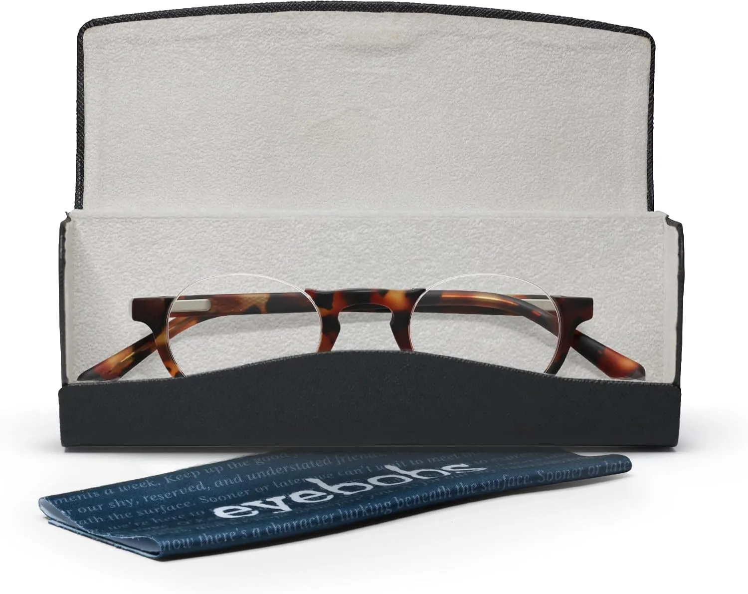 eyebobs - Vice Chair | Premium Reading Glasses for Men and Women | Half Rim Frame for Narrow Faces | Available in 0.0x - 4.0x