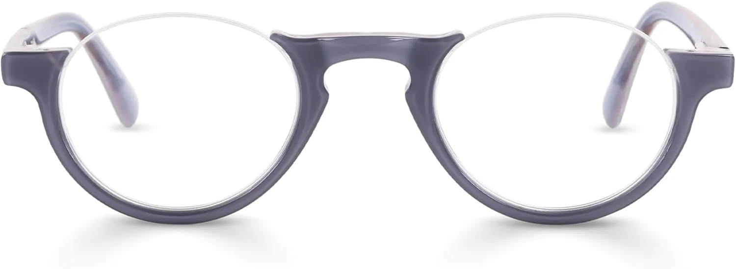 eyebobs - Vice Chair | Premium Reading Glasses for Men and Women | Half Rim Frame for Narrow Faces | Available in 0.0x - 4.0x