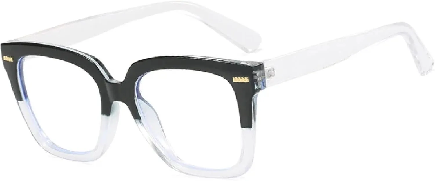Fashion Colorful Glasses Frame Women Clear Eyewear Men Rivets Frame