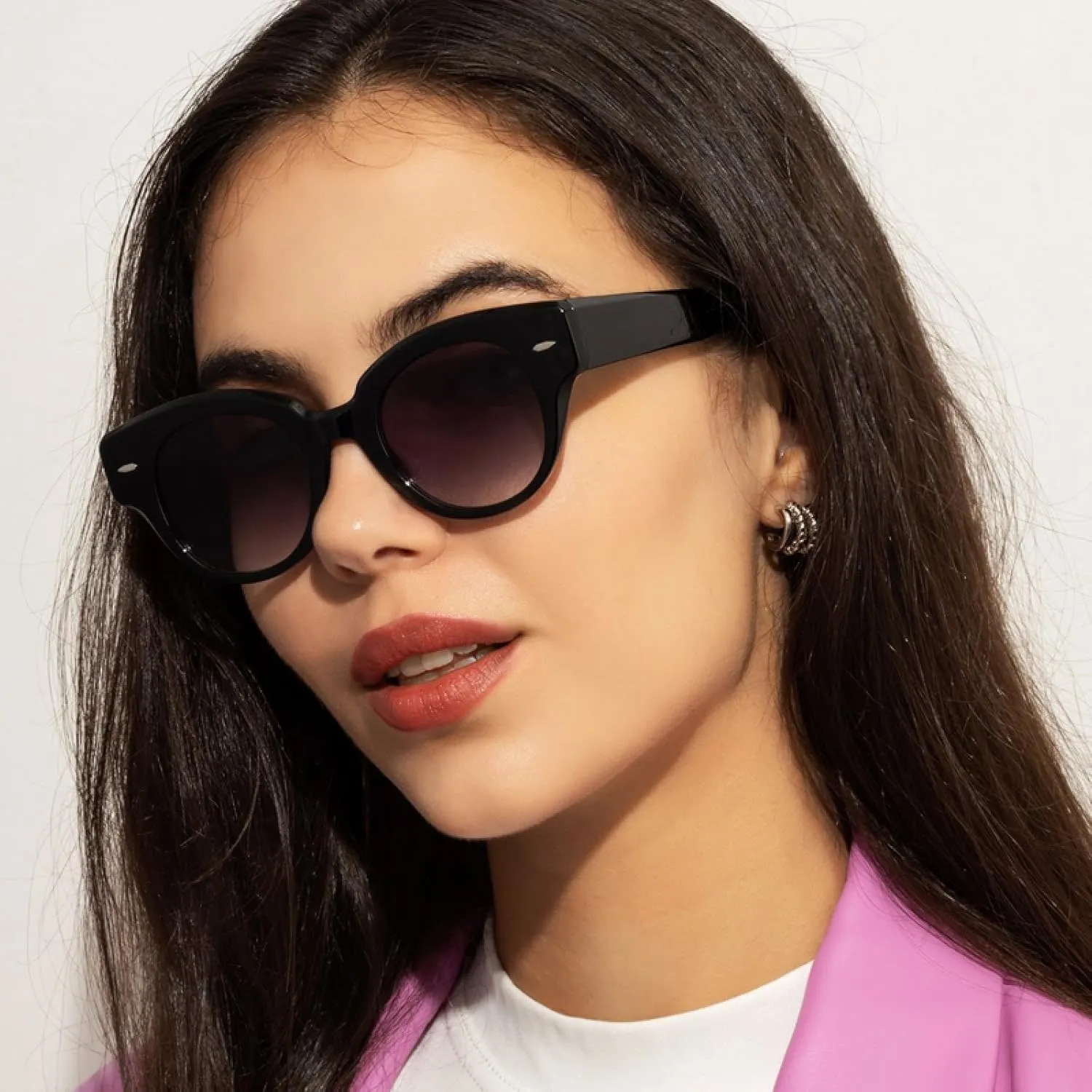 Fashion Cycling Cat Eye Sunglasses for Women Luxury Retro Men Trending Oval Lens Uv400