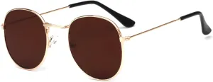Fashion Men And Women Metal Round Frame Outdoor Vacation Driving Party Commuting Sports Sun Glasses