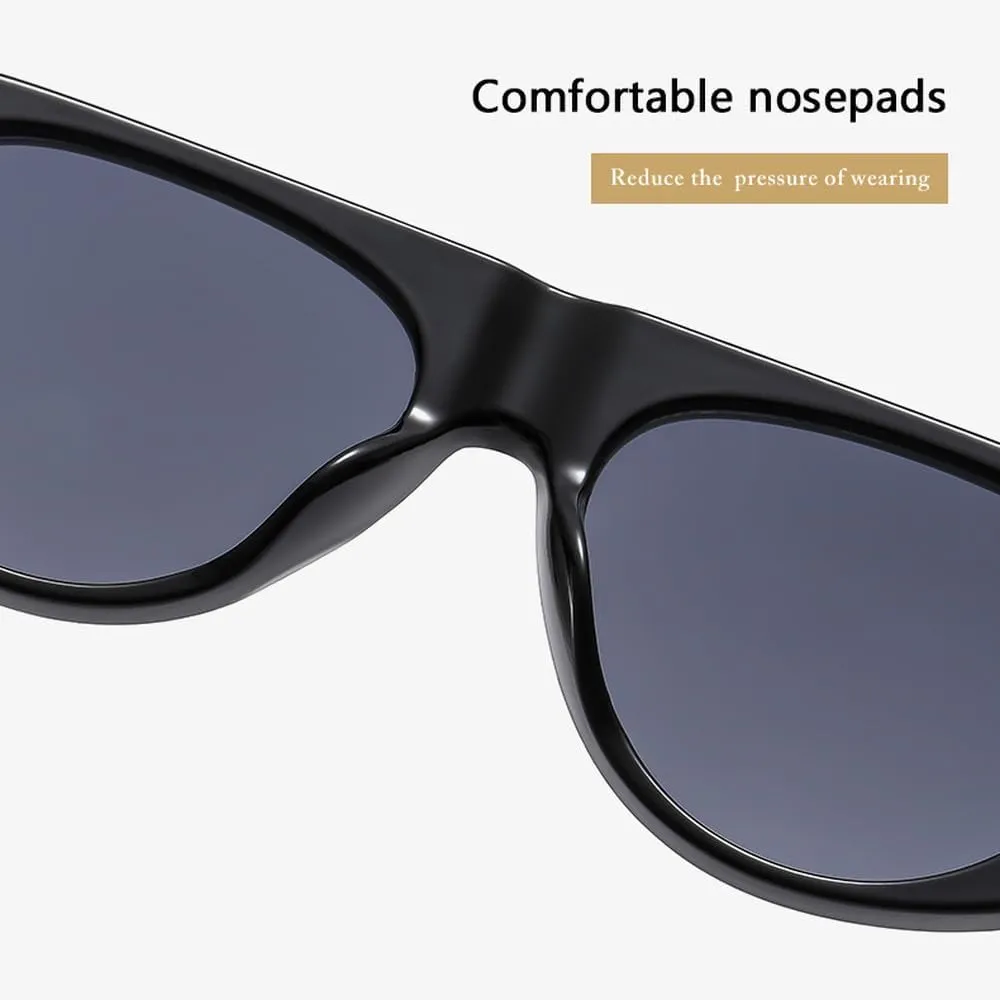 Fashion Retro Oval Large Frame Sunglasses Fashion Accessories Minimalist Resistant Sunglasses Female