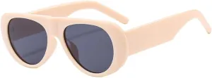 Fashion Retro Oval Large Frame Sunglasses Fashion Accessories Minimalist Resistant Sunglasses Female
