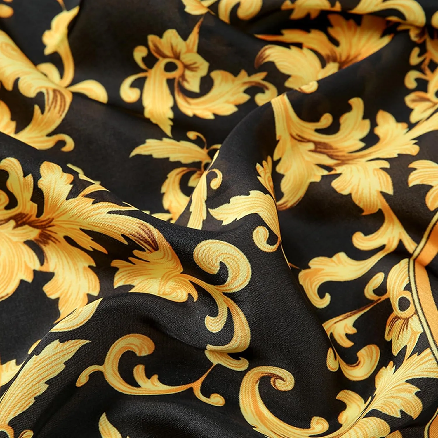 Fashion Scarves 100% Satin Silk Scarf Long Lightweight Sunscreen Shawls Wraps for Women Hair Scarves