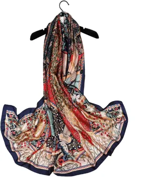 Fashion Scarves Scarf 100% Silk Feeling Scarf Silk Like Scarves Long Lightweight Sunscreen Shawls for Women