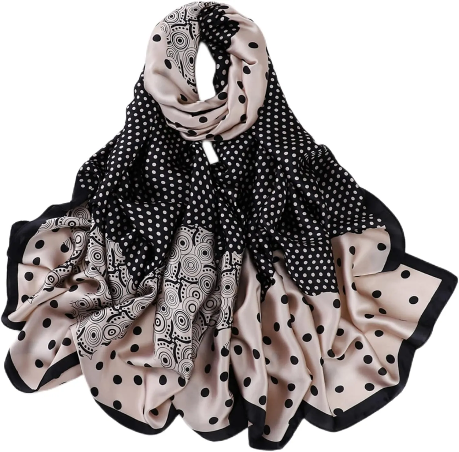 Fashion Scarves Scarf 100% Silk Feeling Scarf Silk Like Scarves Long Lightweight Sunscreen Shawls for Women