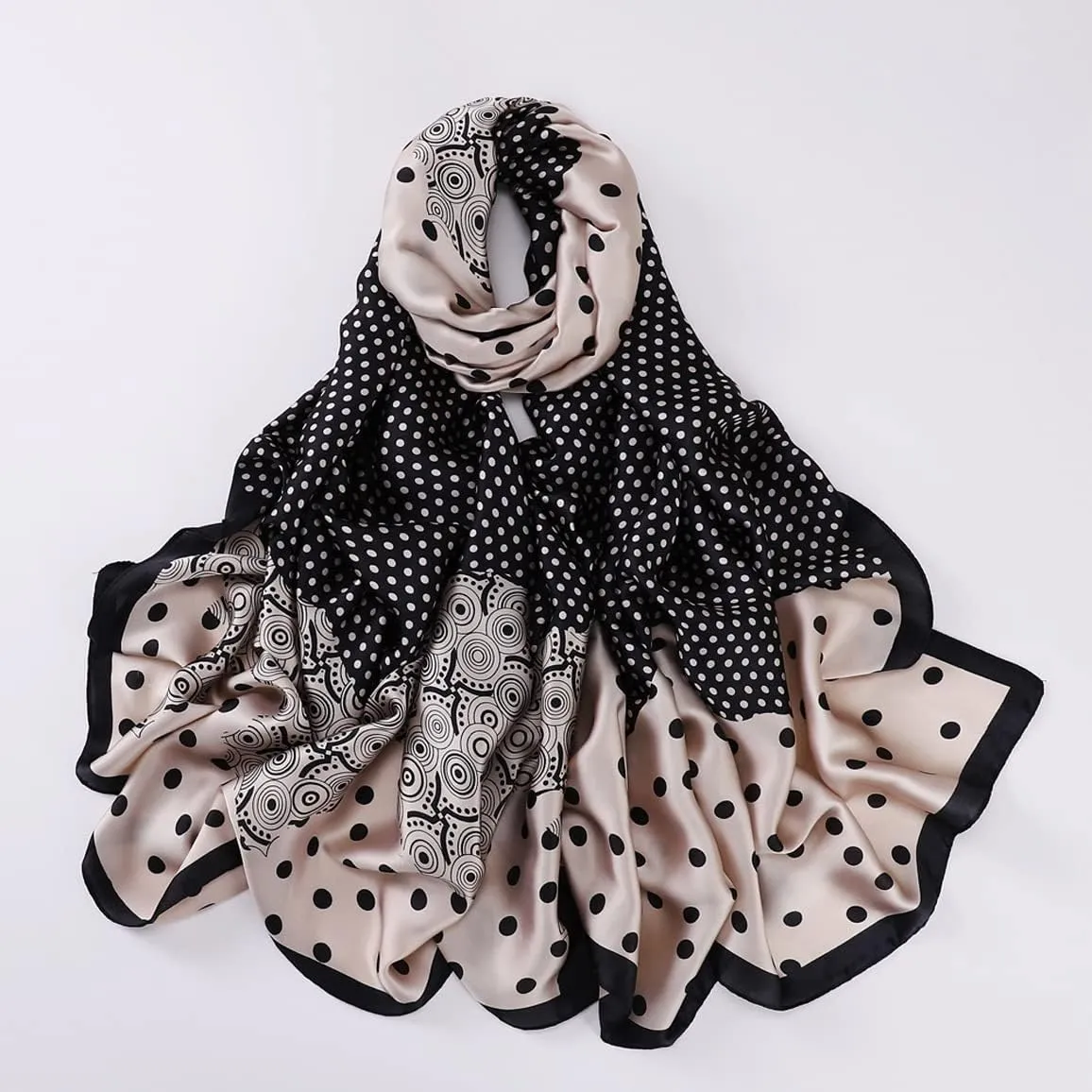 Fashion Scarves Scarf 100% Silk Feeling Scarf Silk Like Scarves Long Lightweight Sunscreen Shawls for Women