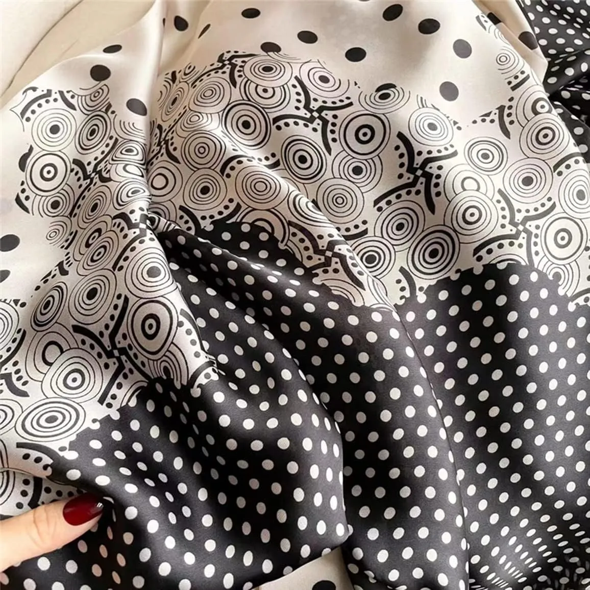 Fashion Scarves Scarf 100% Silk Feeling Scarf Silk Like Scarves Long Lightweight Sunscreen Shawls for Women