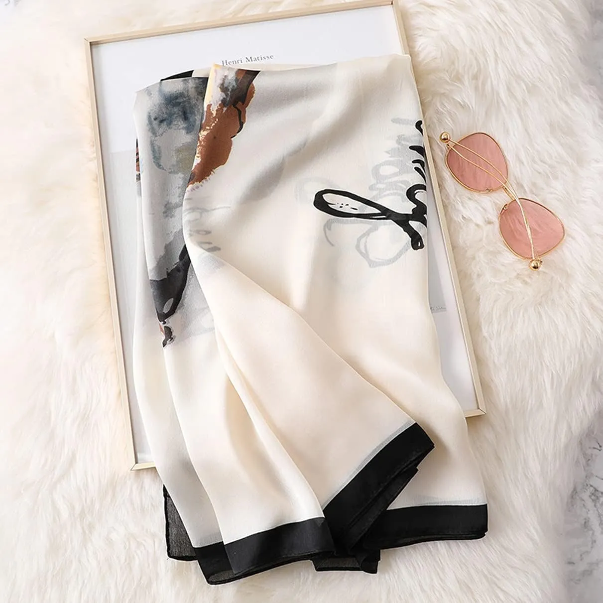 Fashion Scarves Scarf Silk Feeling Scarves Long Lightweight Sunscreen Shawls for Women