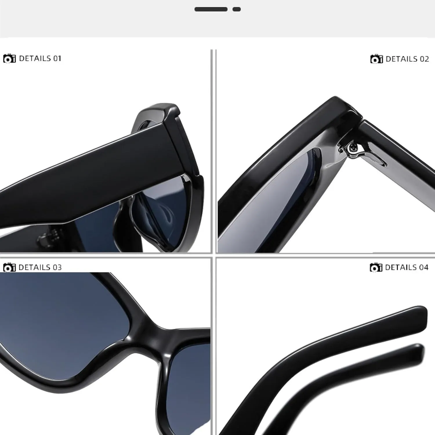 Fashion Thick Frame Sunglasses for Women Punk Trendy Outdoor Uv400