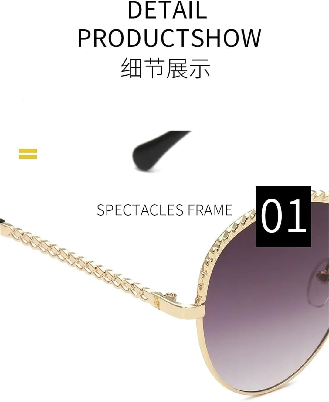 Fashion UV400 Round Frame Sunglasses Outdoor Vacation Beach Party Photo Men And Women Sun Glasses