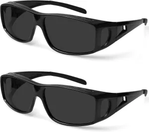 Fit Over Wrap Sunglasses Polarized Lens Wear Over Eyeglasses 100% UV Protection for Men and Women