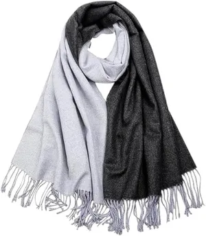 Floralies Cashmere Scarf for Women Wool Scarf Gift Box Double-sided Style Tassels Winter Thick Oversized Scarves Wraps