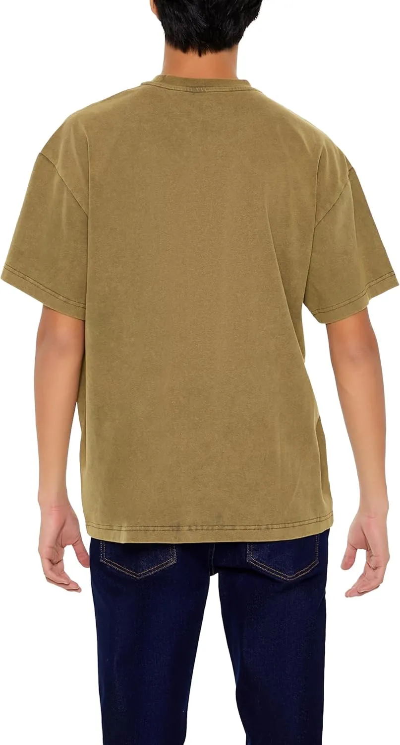 Forever 21 Men's Studded Washed Oversized Tee