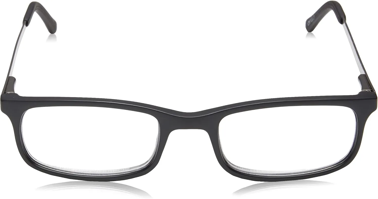 Foster Grant Men's Kramer E.Readers Reading Glasses Rectangular Blue Light Filtering