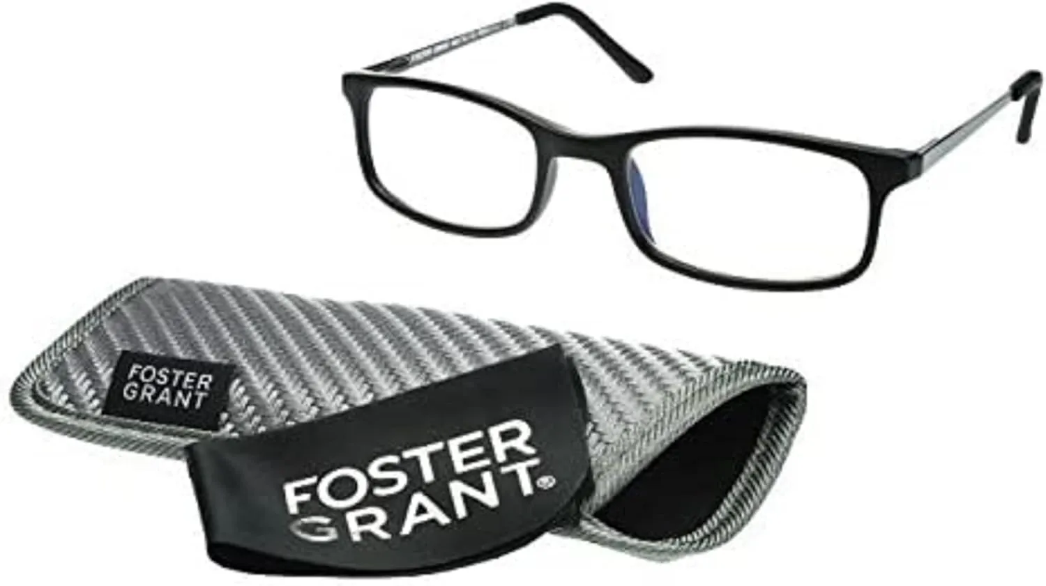 Foster Grant Men's Kramer E.Readers Reading Glasses Rectangular Blue Light Filtering