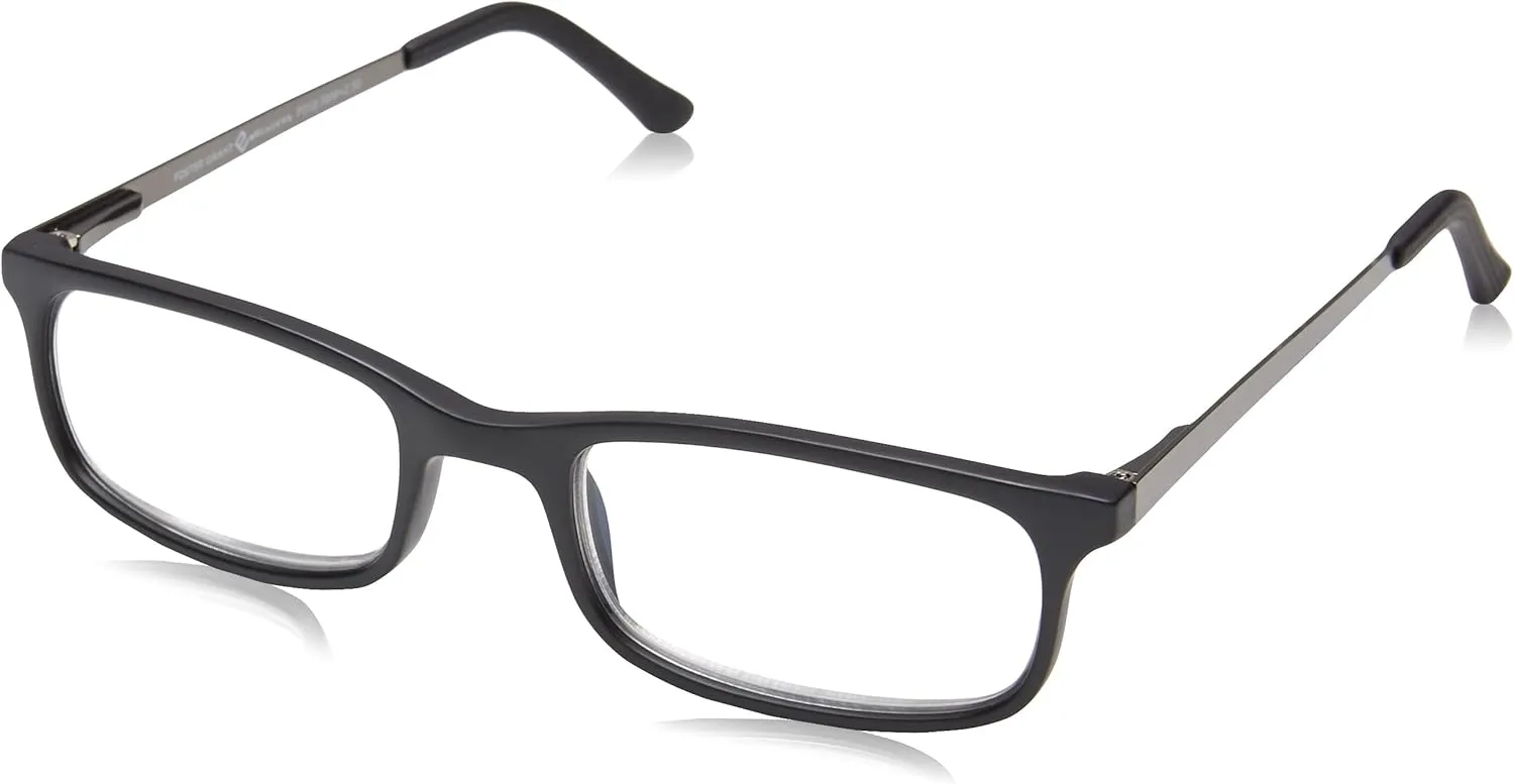 Foster Grant Men's Kramer E.Readers Reading Glasses Rectangular Blue Light Filtering