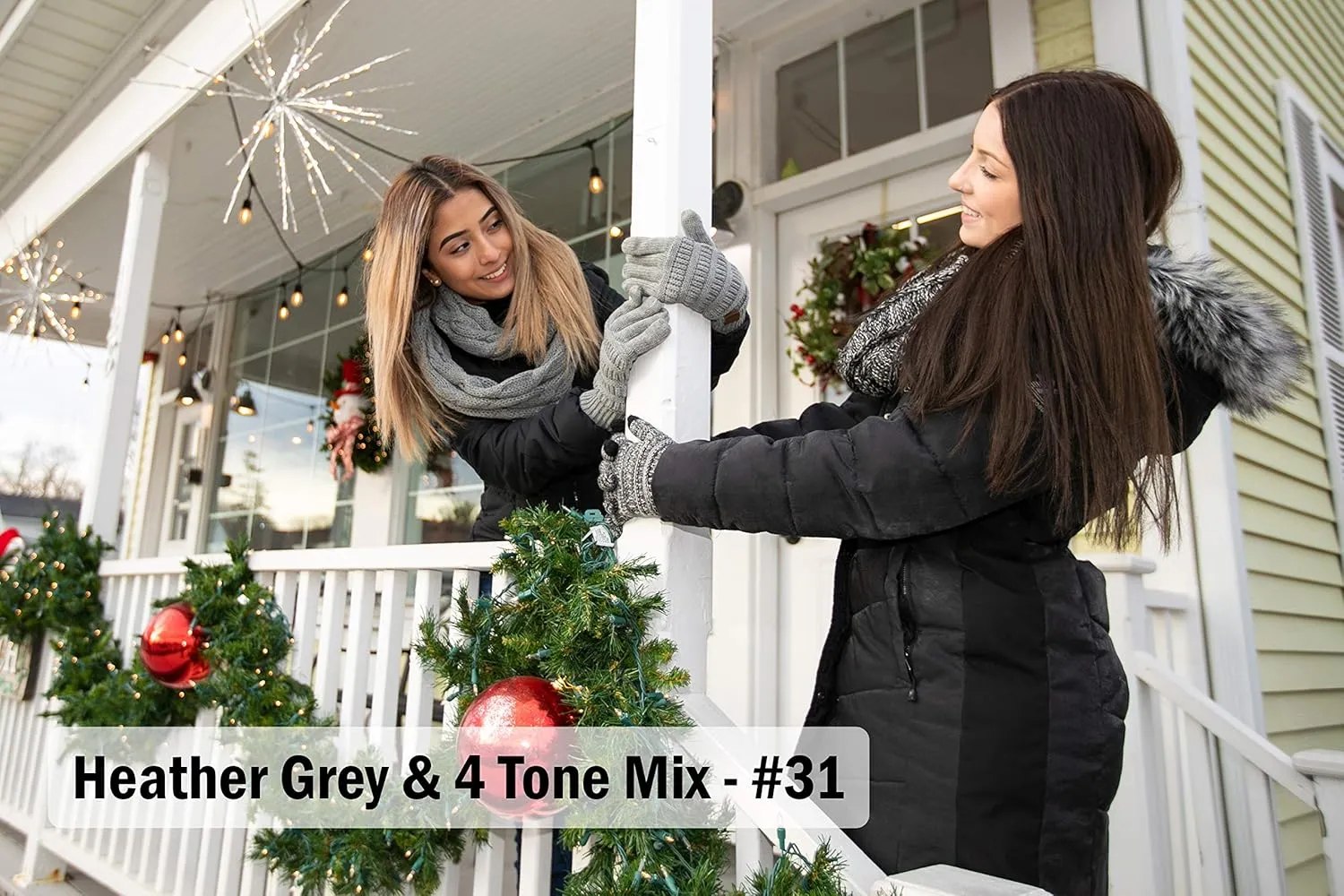 Funky Junque Exclusives Infinity Scarf with Matching Lined Touchscreen Gloves Bundle - Mother's Day Gift Set