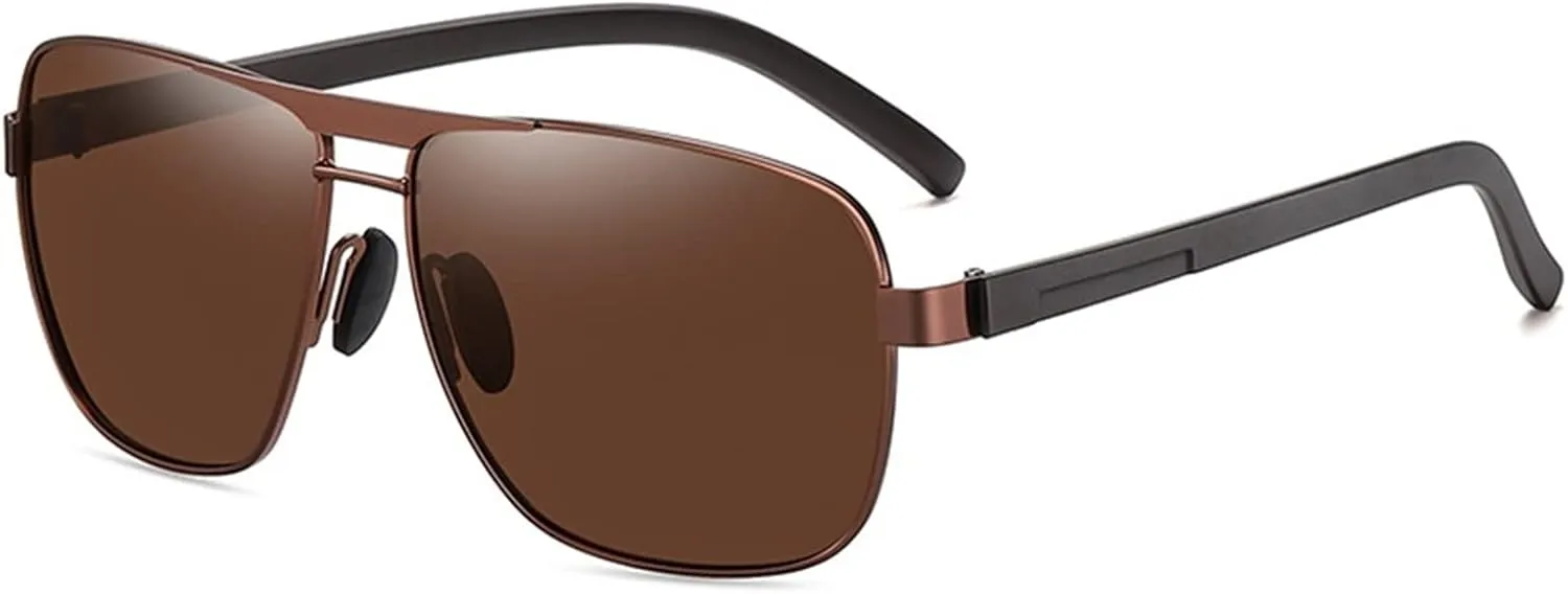 GAOXIN Polarized Men's Retro Box Sunglasses Sports Cycling Light Sunglasses (Color : D, Size : Medium)