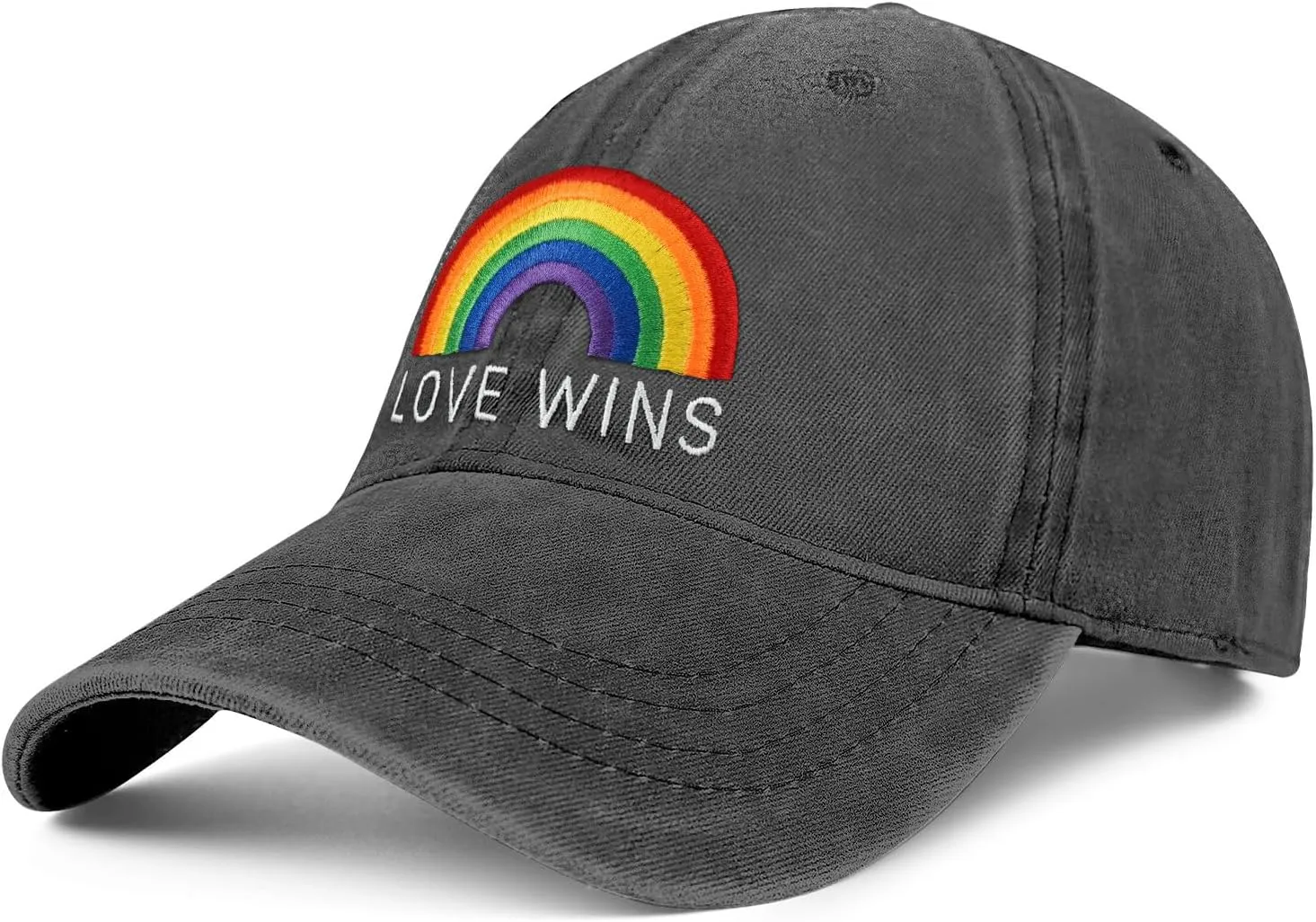 Gay Pride Trucker Hat for Men and Women Rainbow LGBT Embroidered Adjustable Washable Baseball Cap Accessories Gifts