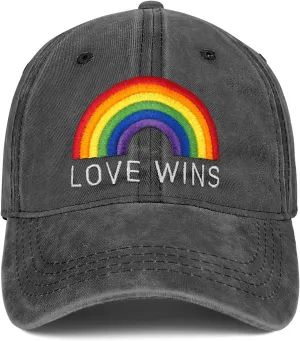 Gay Pride Trucker Hat for Men and Women Rainbow LGBT Embroidered Adjustable Washable Baseball Cap Accessories Gifts