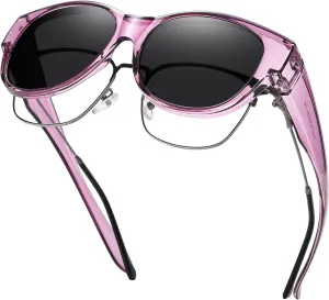 GEGURI Fit Over Glasses Polarized Sunglasses for Women & Men, Stylish Cat Eye Design Sun Glasses 100% UV Protection