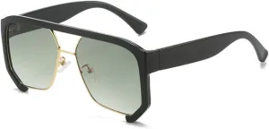 Half Frame Square Sunglasses Women MEN Retro Shade Luxury Sun Glasses Vintage UV400 Male Female