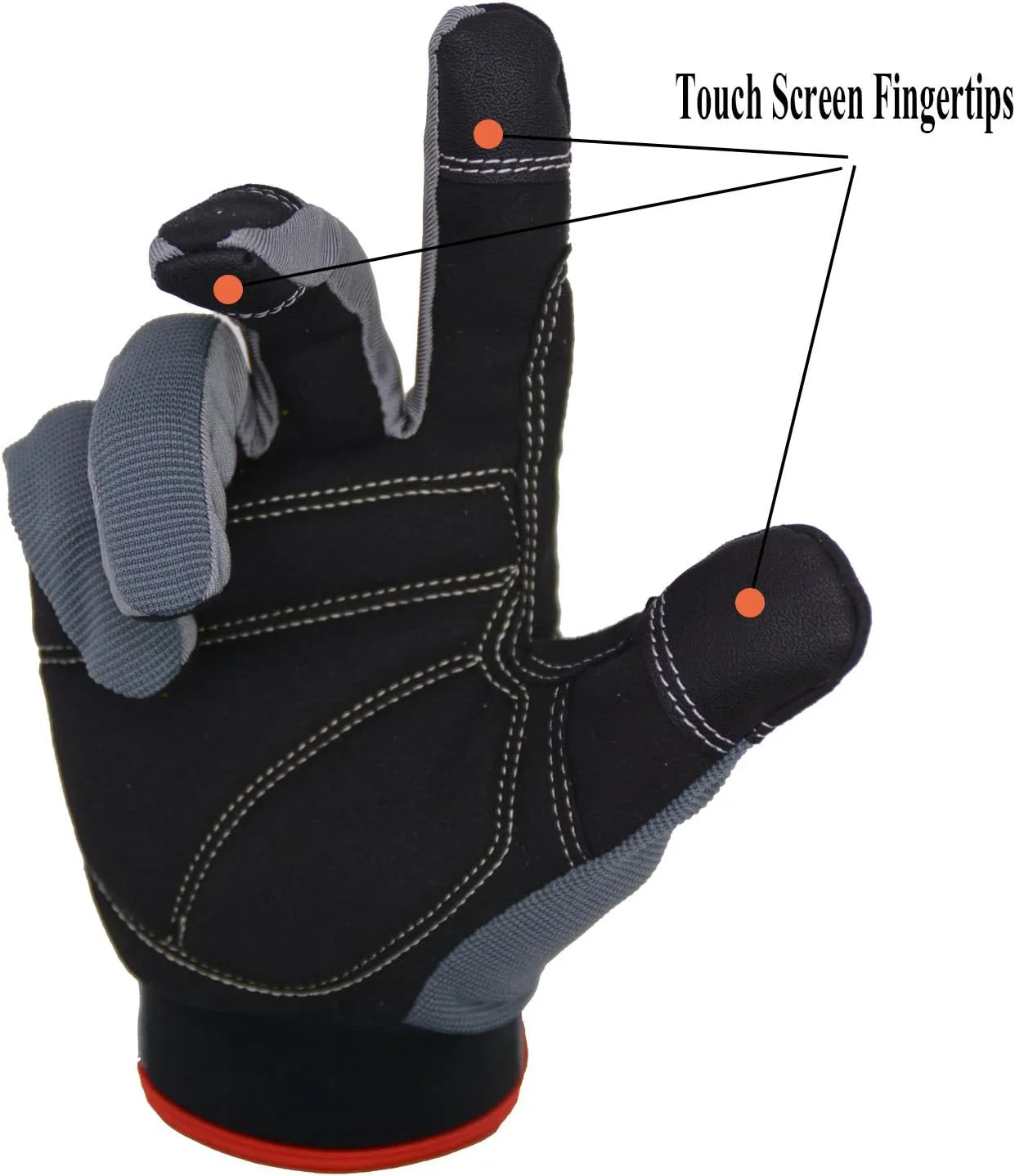 HANDLANDY Work Gloves for Men & Women, Utility Mechanic Working Gloves Touch Screen, Flexible Yard Work Gloves