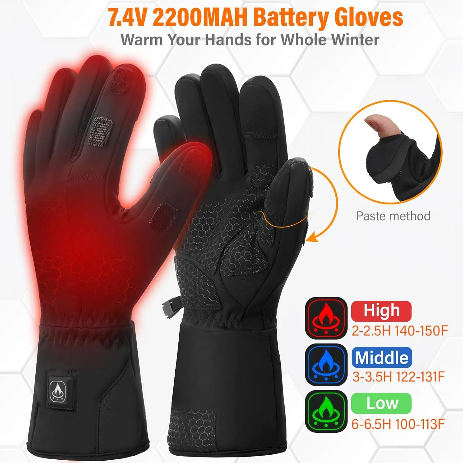 Heated Gloves for Men Women Liner Gloves Rechargeable for Fishing Photography Outside Working Skiing Snowboarding Running Hiking