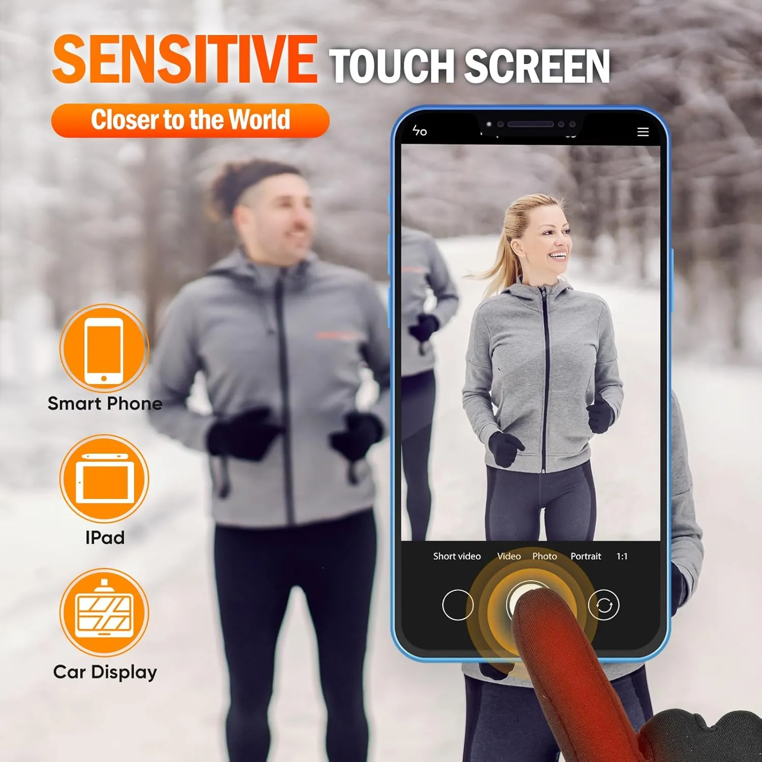 Heated Gloves Liners for Men Women Rechargeable Electric Gloves with Touchscreen Compatibility for Indoor Activities Running Hiking Cycling