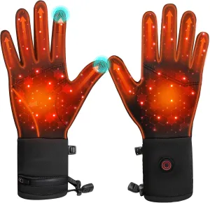 Heated Gloves Liners for Men Women Rechargeable Electric Gloves with Touchscreen Compatibility for Indoor Activities Running Hiking Cycling