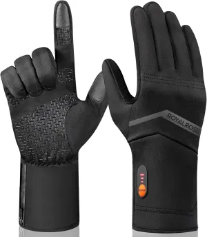 Heated Gloves Liners for Men Women, Rechargeable Waterproof Winter Thin Heated Work Gloves with Arthritis Raynaud's Relief for Ski Golf Hiking Driving