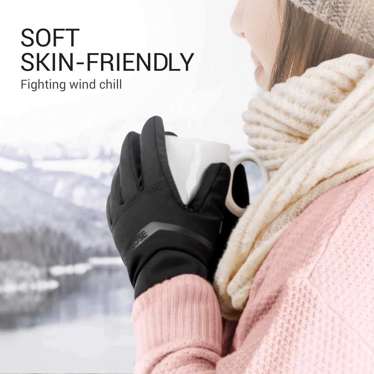 Heated Gloves Liners for Men Women, Rechargeable Waterproof Winter Thin Heated Work Gloves with Arthritis Raynaud's Relief for Ski Golf Hiking Driving