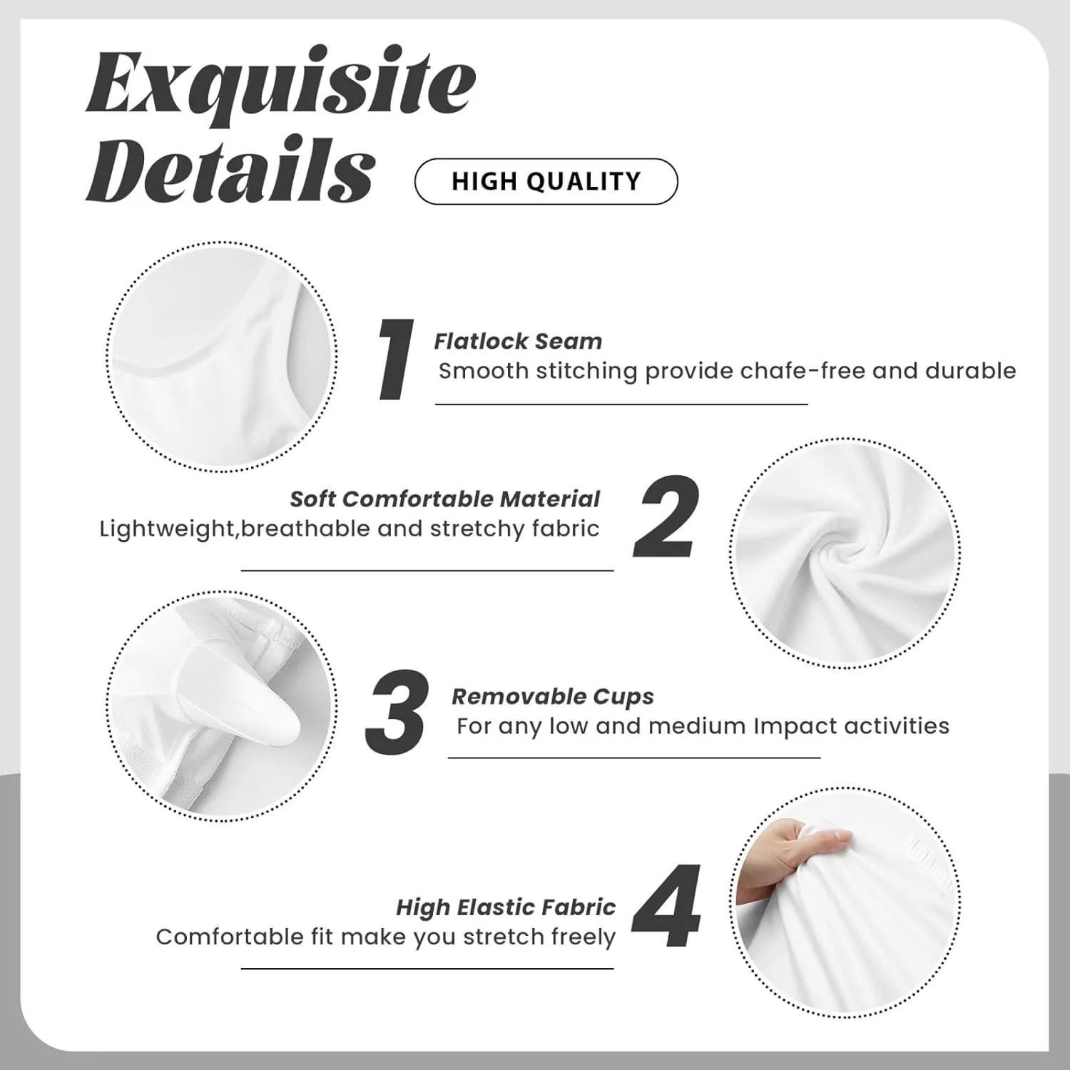 Hyacinth Women's Sexy Sports Vest Sleeveless Athletic Gym T-Shirts Vest U-Shaped Back Quick Dry Top