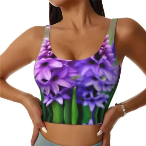 Hyacinth Women's Sexy Sports Vest Sleeveless Athletic Gym T-Shirts Vest U-Shaped Back Quick Dry Top
