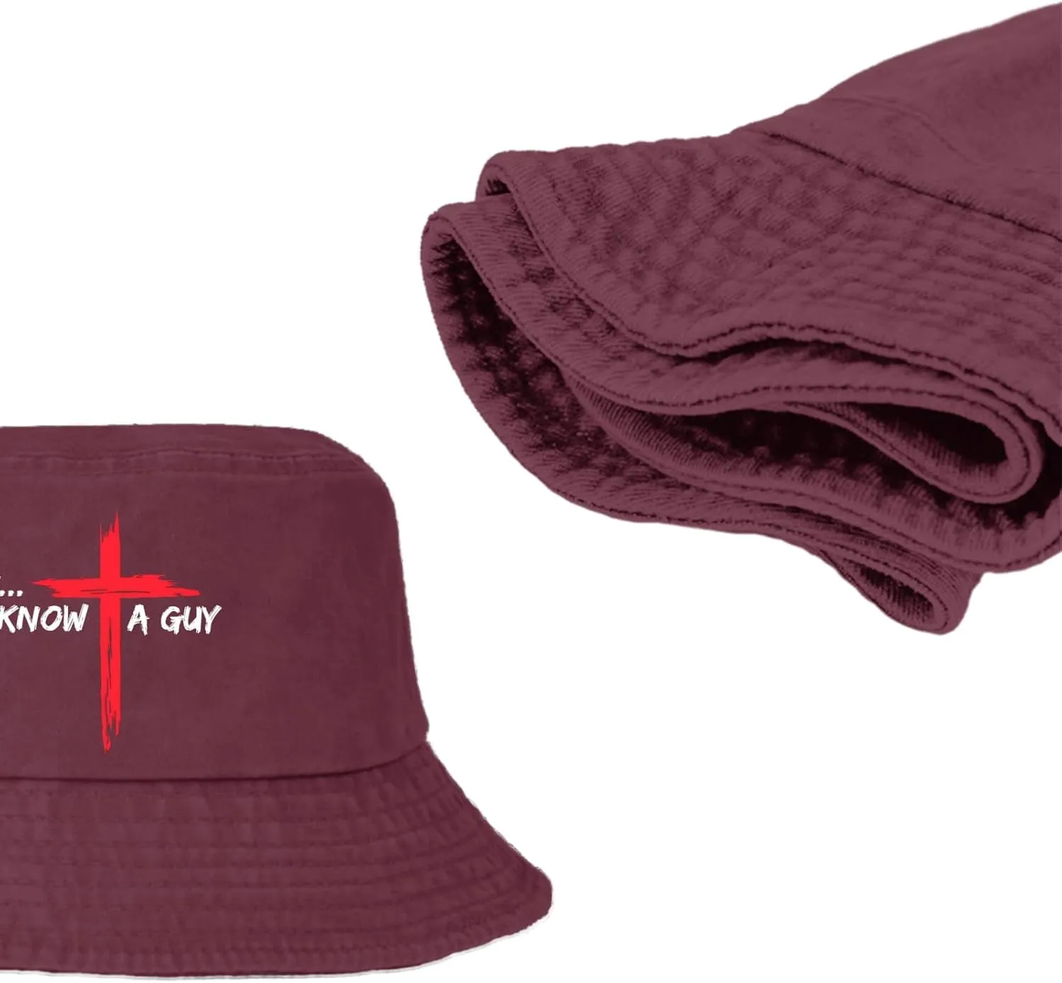 I Can't But I Knows A Guys Bucket Hat Jesus Cross Bucket Hat Flodable Hat for Travel Accessories for Basketball