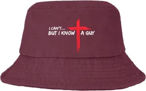 I Can't But I Knows A Guys Bucket Hat Jesus Cross Bucket Hat Flodable Hat for Travel Accessories for Basketball