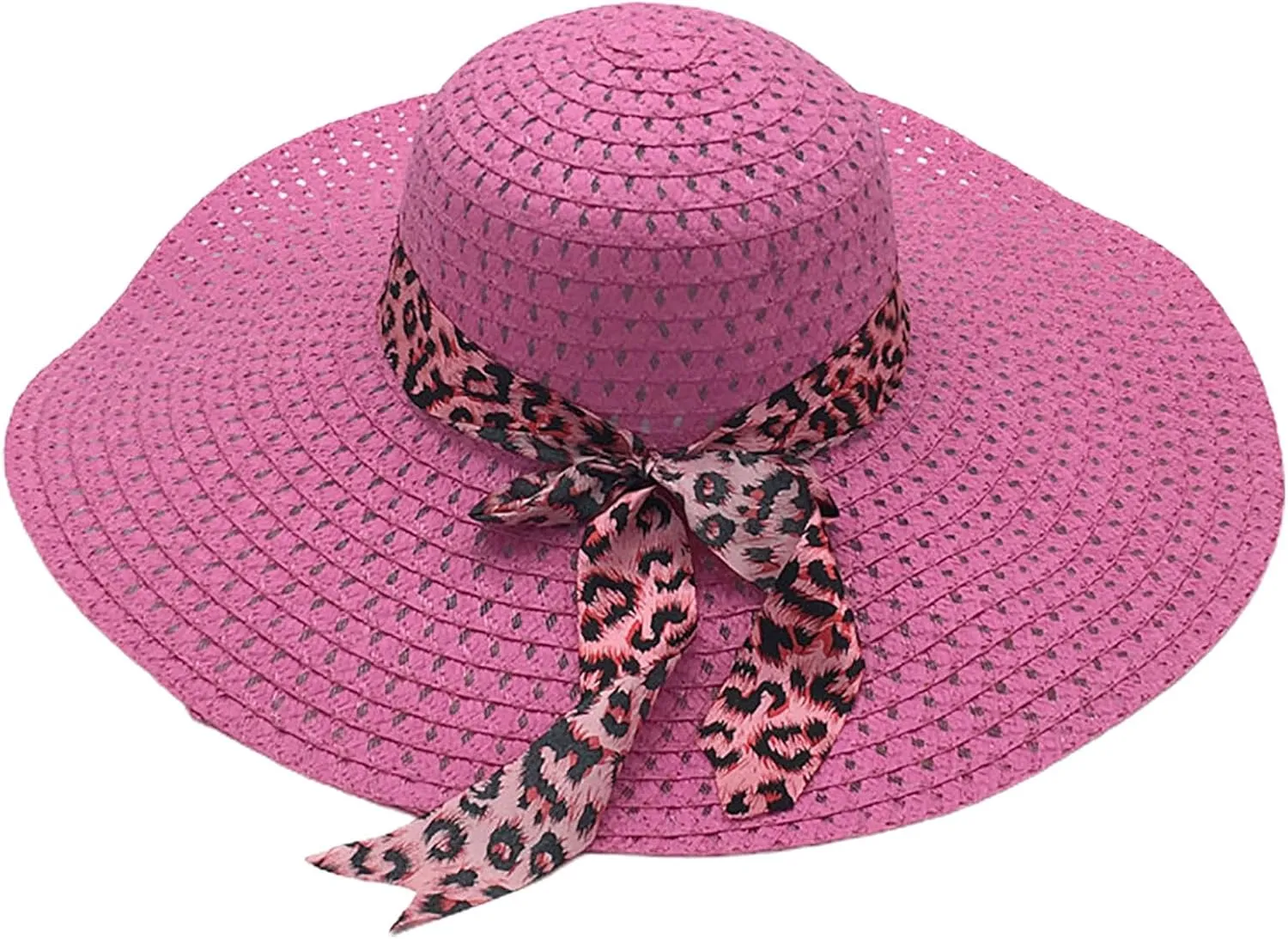 ink2055 Floppy Wide Brim Straw Hat Sun Protection Fashion Accessories