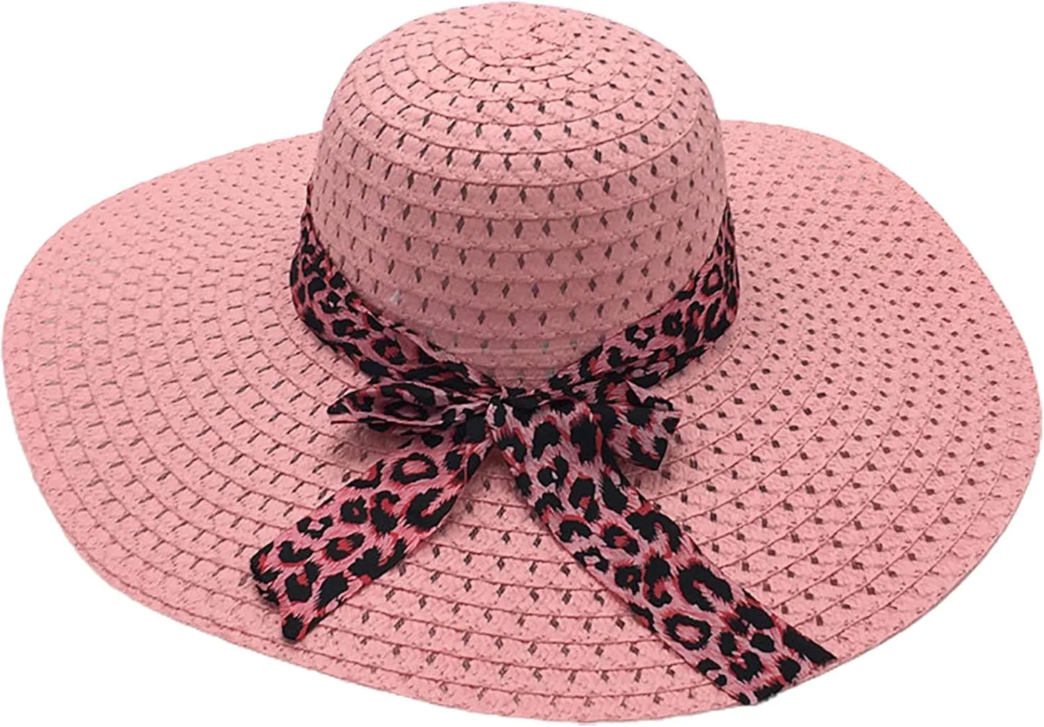 ink2055 Floppy Wide Brim Straw Hat Sun Protection Fashion Accessories