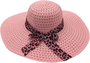 ink2055 Floppy Wide Brim Straw Hat Sun Protection Fashion Accessories
