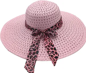 ink2055 Floppy Wide Brim Straw Hat Sun Protection Fashion Accessories