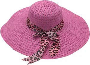 ink2055 Floppy Wide Brim Straw Hat Sun Protection Fashion Accessories