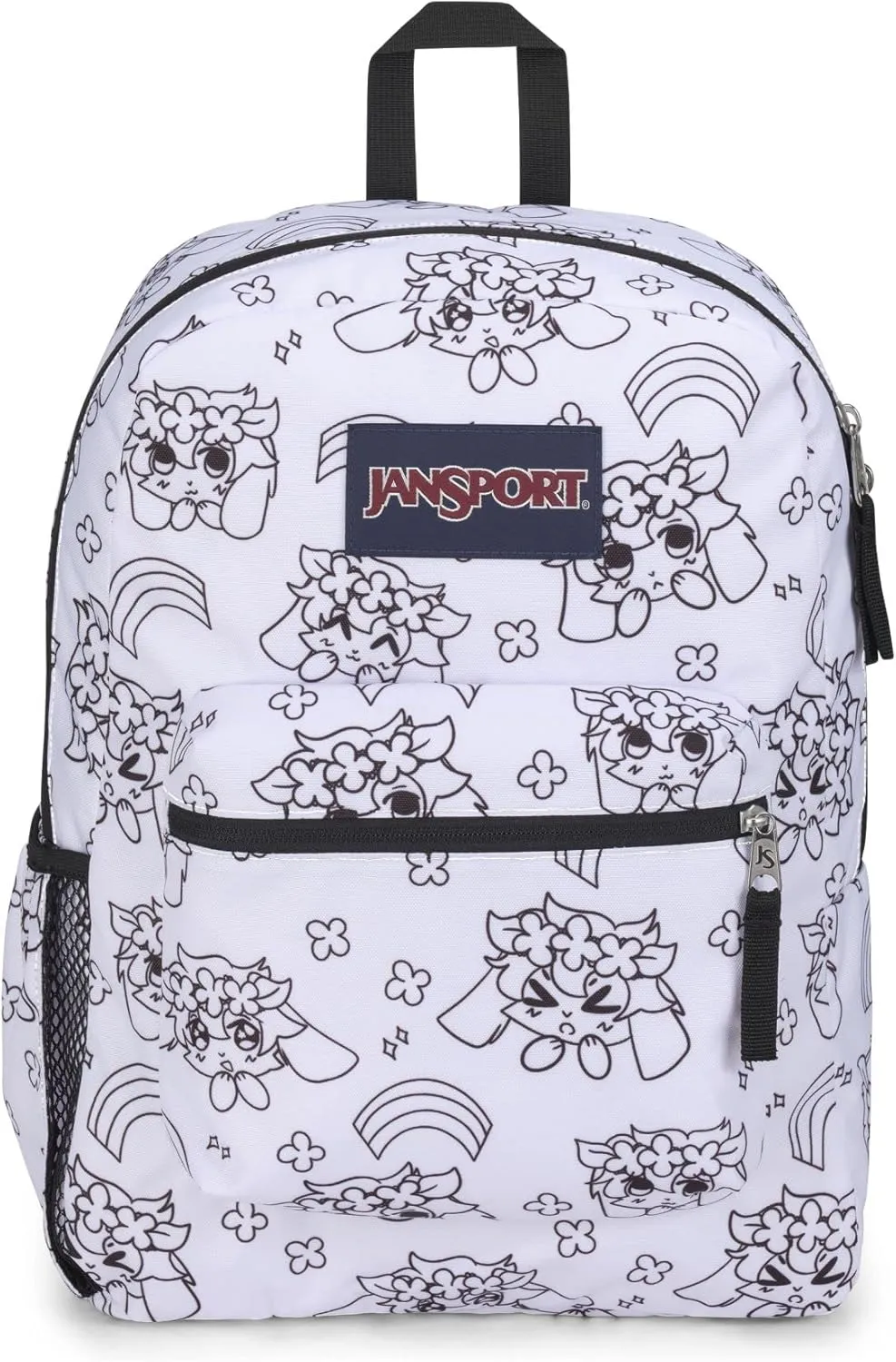 JanSport Cross Town Backpack 17" x 12.5" x 6" - Simple Bag for Everyone with 1 Main Compartment, Front Utility Pocket - Premium Class Accessories - Anime Emotions