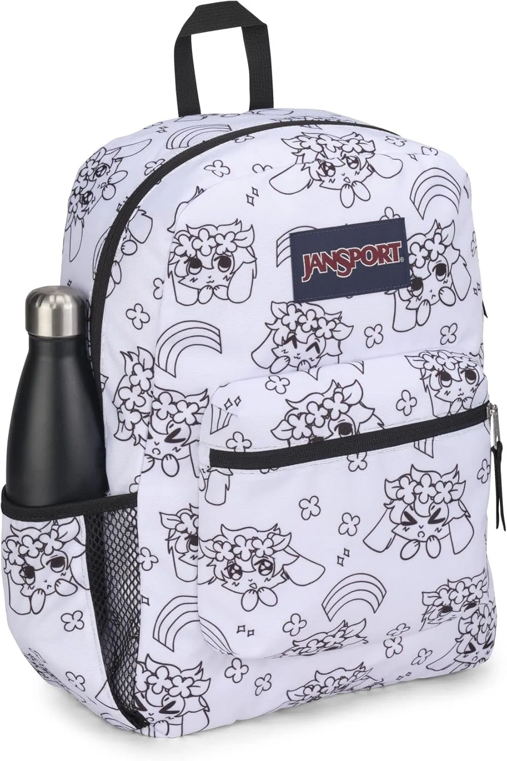 JanSport Cross Town Backpack 17" x 12.5" x 6" - Simple Bag for Everyone with 1 Main Compartment, Front Utility Pocket - Premium Class Accessories - Anime Emotions
