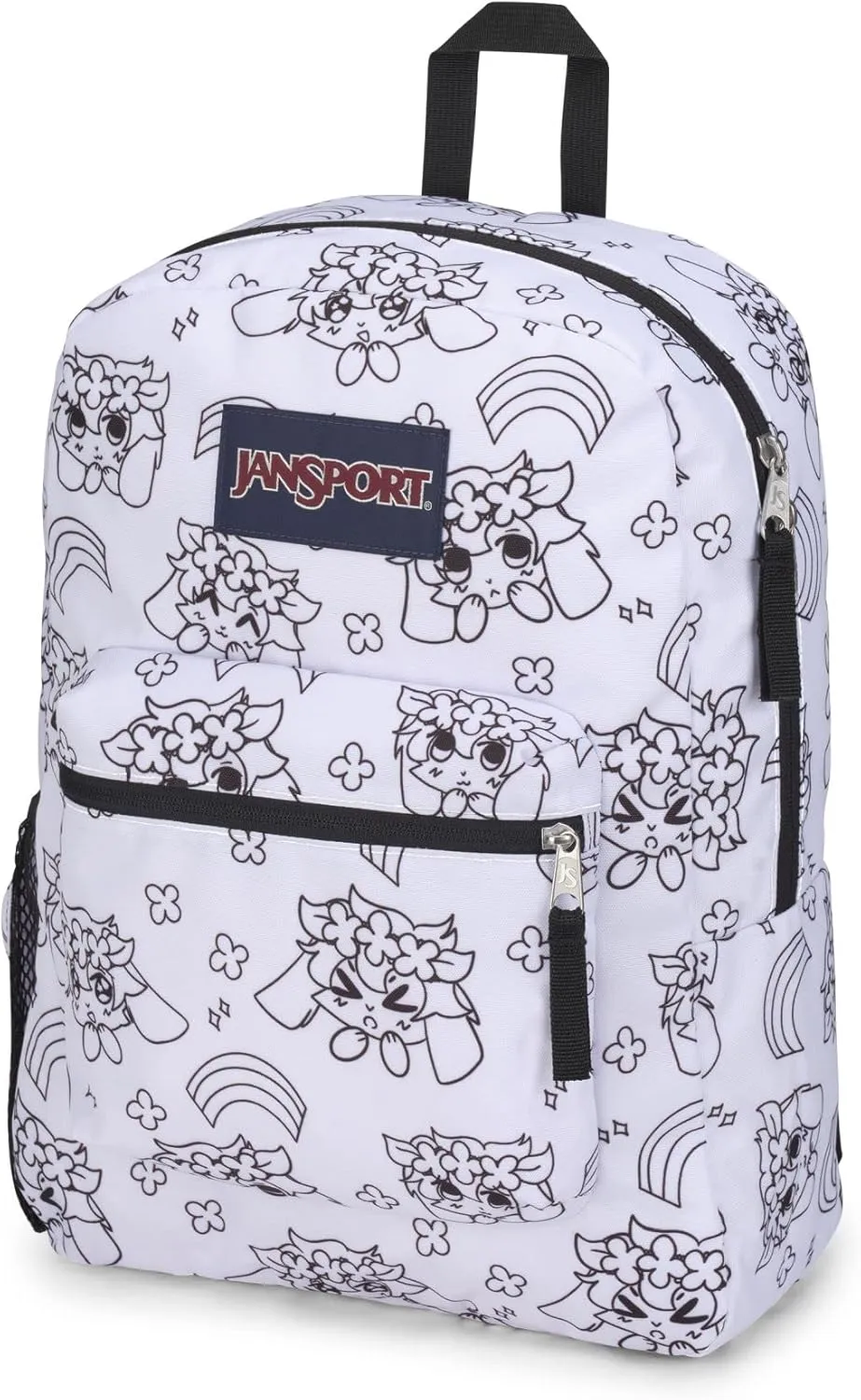 JanSport Cross Town Backpack 17" x 12.5" x 6" - Simple Bag for Everyone with 1 Main Compartment, Front Utility Pocket - Premium Class Accessories - Anime Emotions