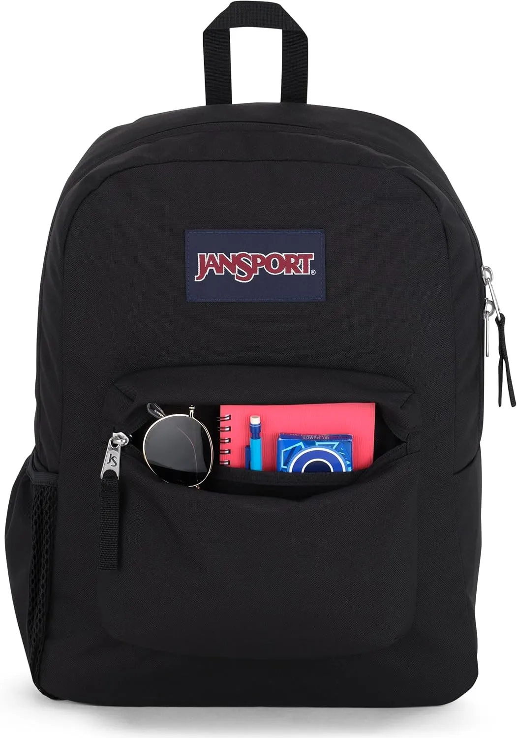 JanSport Cross Town Backpack 17" x 12.5" x 6" - Simple Bag for Everyone with 1 Main Compartment, Front Utility Pocket - Premium Class Accessories - Black